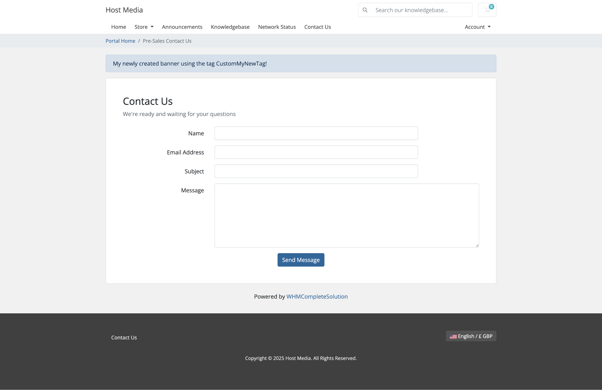 WHMCS Banner Manager Custom Template Tags